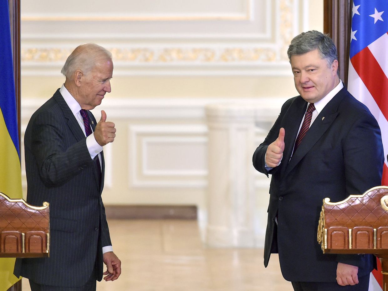 Встреча президента Украины Петра Порошенко с вице-президентом США Джо Байденом в Киеве