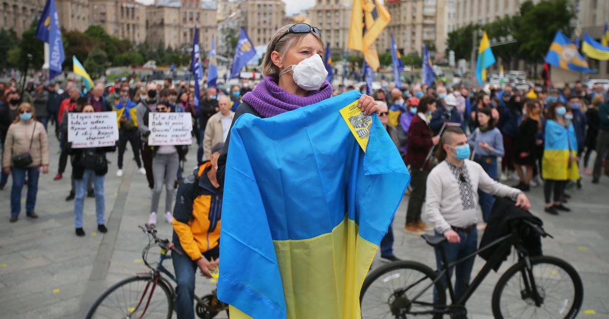 Протесты против В. Зеленского на Украине