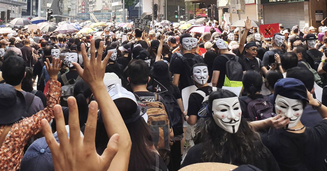 Акция протеста в Гонконге Акция протеста в Гонконге