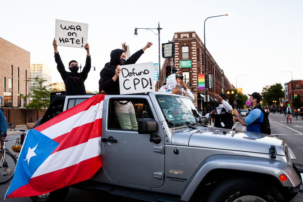 14 июня 2020. Протесты Black Lives Matter в Чикаго, США