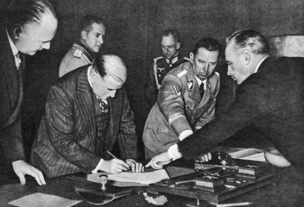 Подписание Мюнхенского соглашения 30 сентября 1938 года
