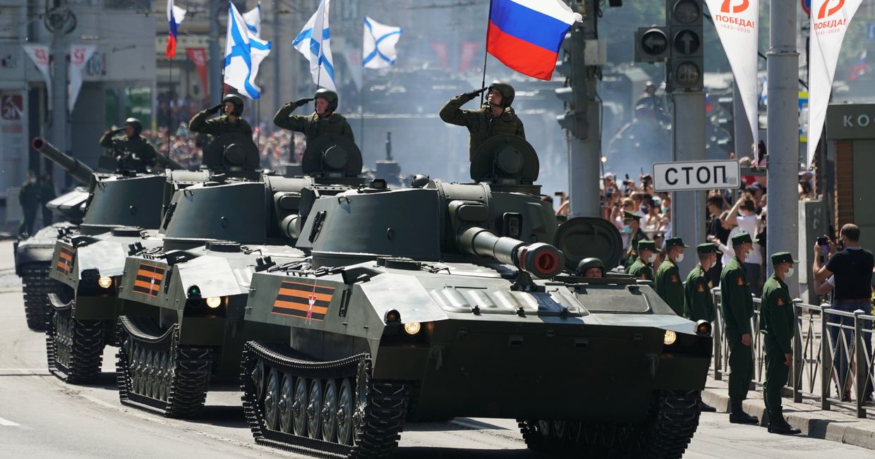 Военный парад в городах России в ознаменование 75-летия Победы