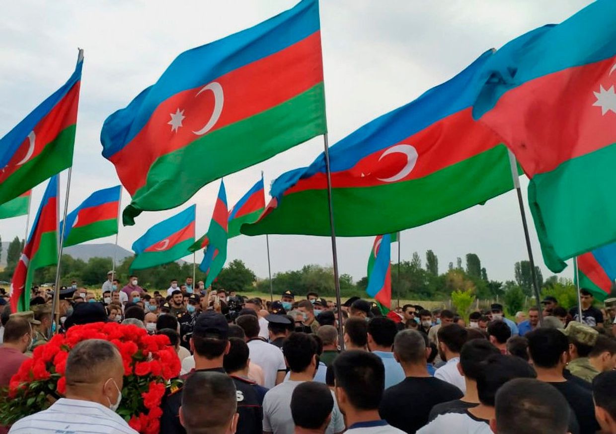 Похороны военнослужащих Азербайджана, погибших на границе с Арменией