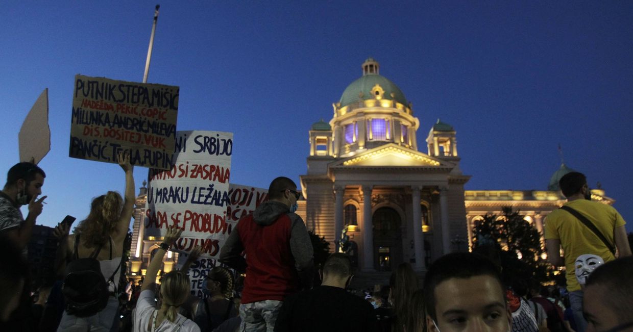 Протесты в Белграде Протесты в Белграде