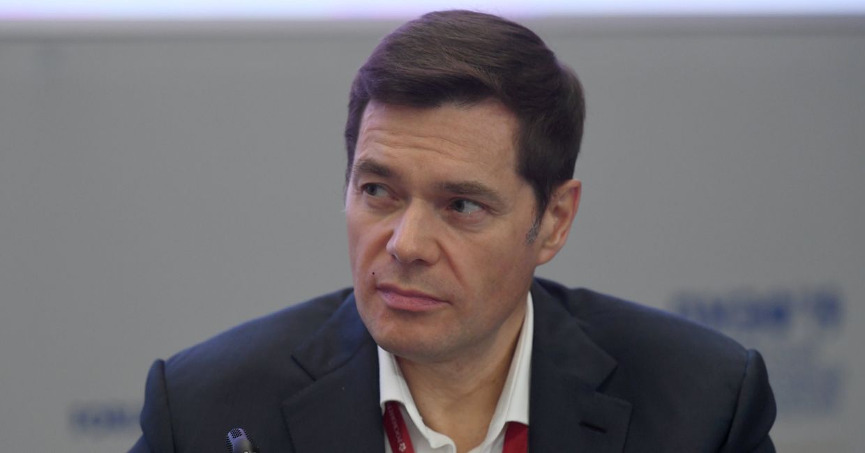 Председатель совета директоров ПАО Северсталь Алексей Мордашов на сессии Россия – Финляндия в рамках Петербургского  международного экономического форума 2019