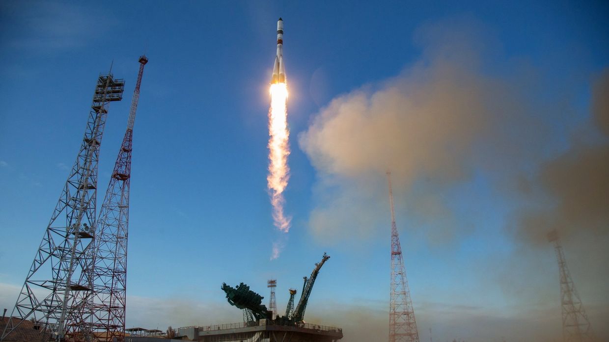 Пуск ракеты-носителя Союз-2.1а с ТГК Прогресс МС-14