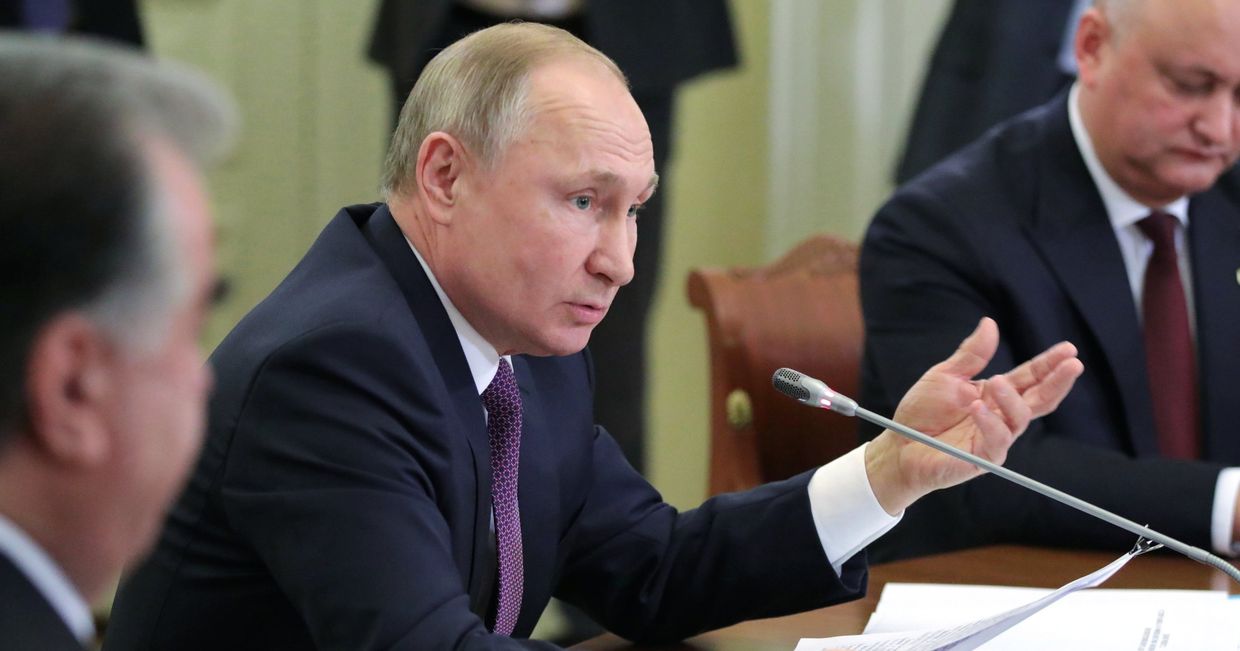 Рабочая поездка президента РФ В. Путина в Санкт-Петербург