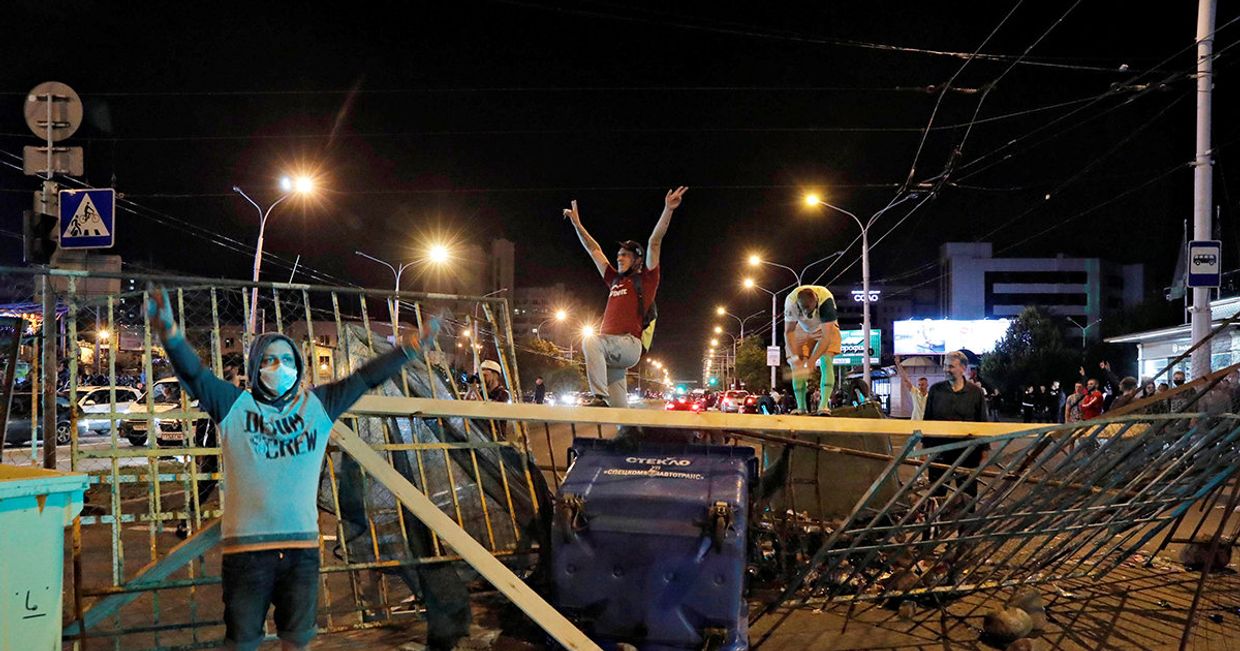 Участники акций протеста в Минске