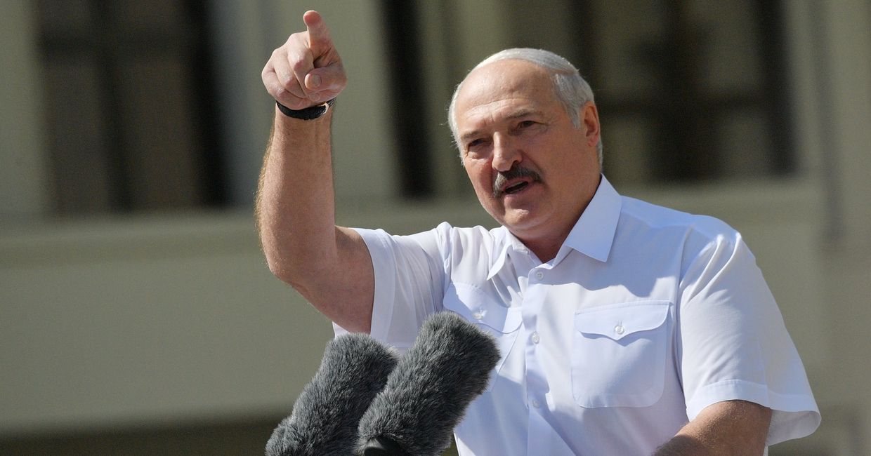 Митинг в поддержку действующего президента Белоруссии А. Лукашенко в Минске