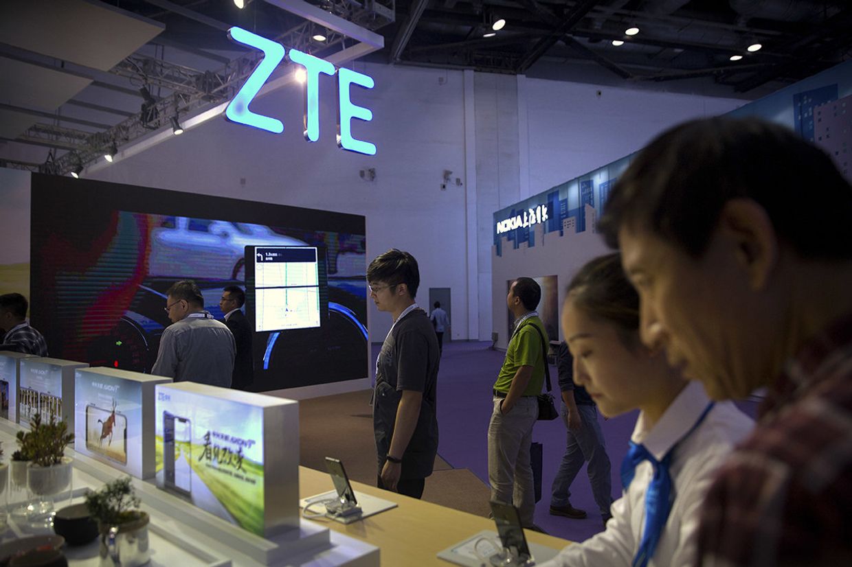 Стенд китайской ZTE на выставке PT Expo в Пекине