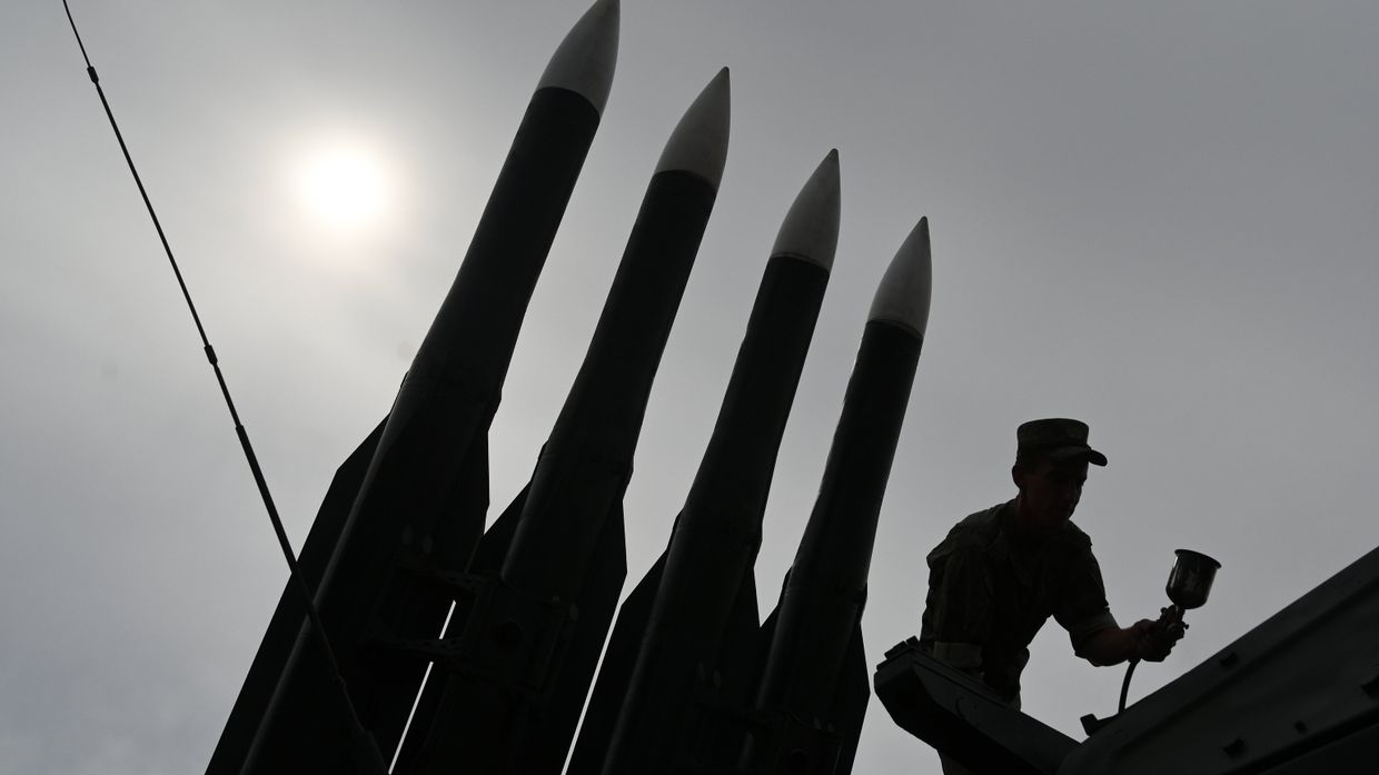 Репетиция динамического показа техники и вооружений в рамках форума Армия-2020