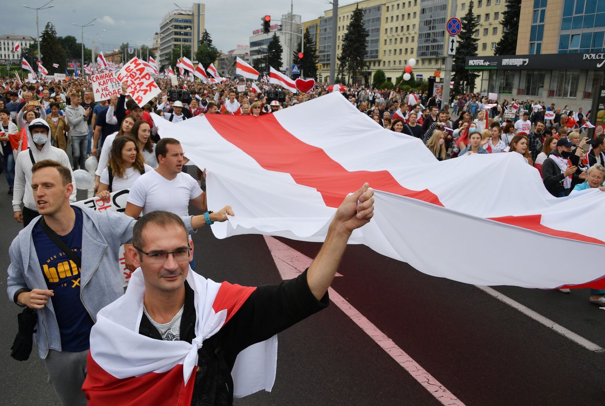 Несанкционированная акция оппозиции Марш единства в Минске