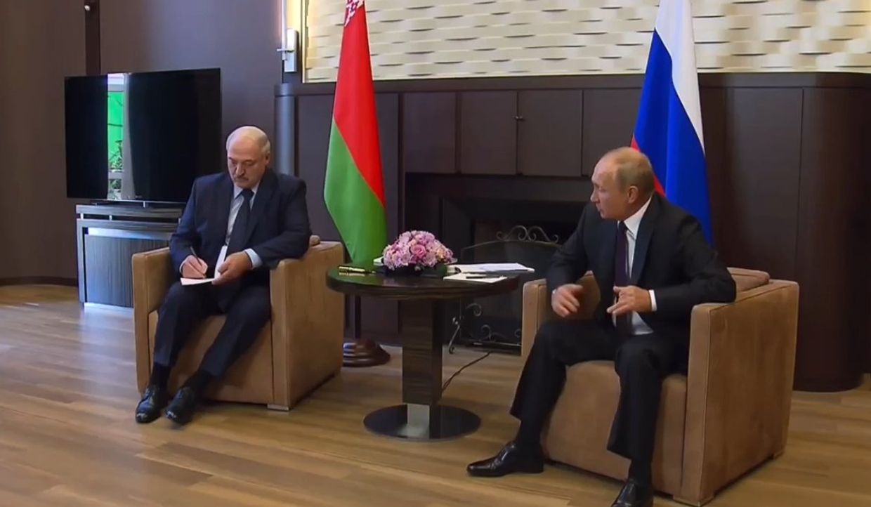 Встреча президентов РФ и Белоруссии В. Путина и А. Лукашенко