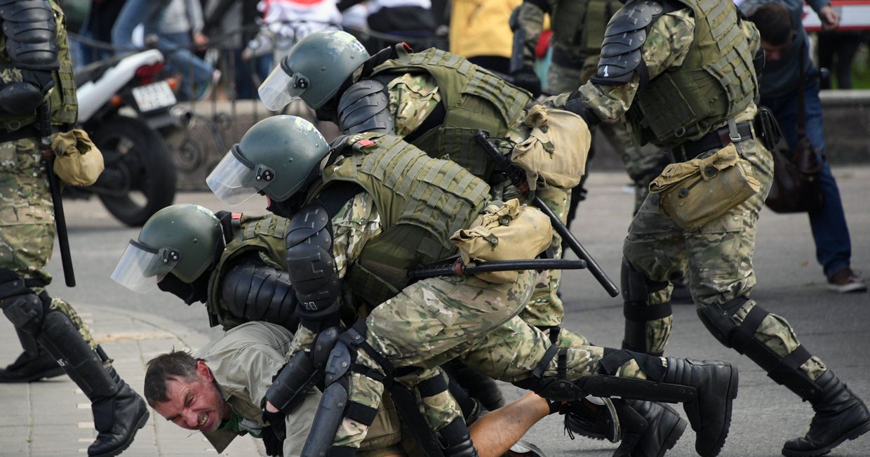 Несанкционированная акция оппозиции в Минске