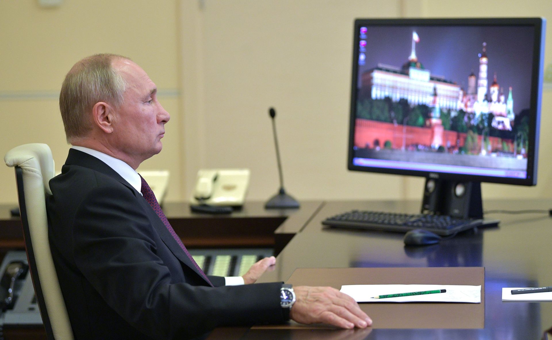  Президент РФ Владимир Путин во время встречи в режиме видеоконференции с главой Дагестана Владимиром Васильевы - ИноСМИ, 1920, 08.12.2020