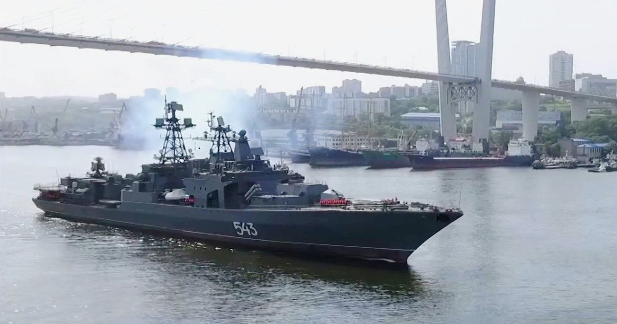 Ходовые испытания фрегата Маршал Шапошников