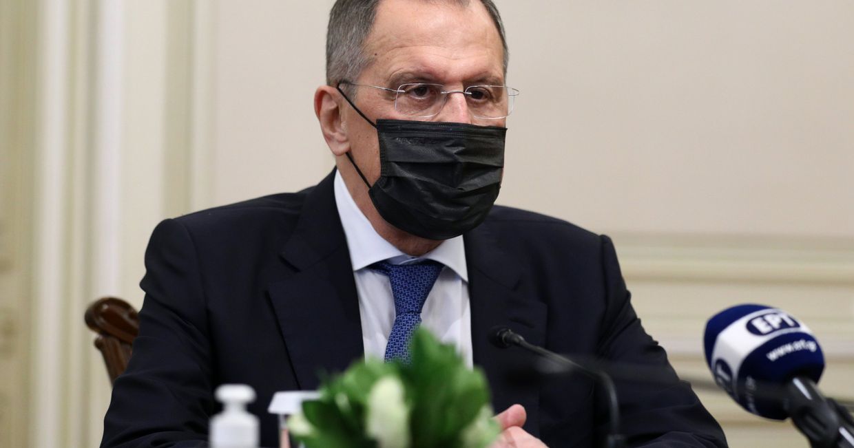Встреча главы МИД РФ С. Лаврова с премьер-министром Греции К. Мицотакисом