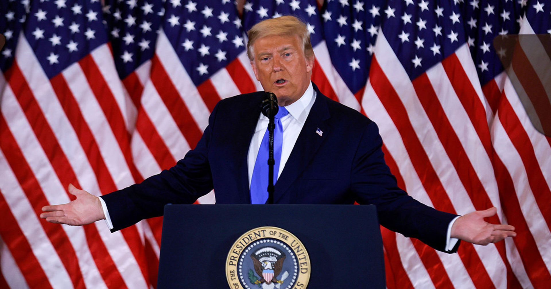 Президент США Дональд Трамп делает заявление по поводу выборов в Белом доме в Вашингтоне - ИноСМИ, 1920, 07.11.2020
