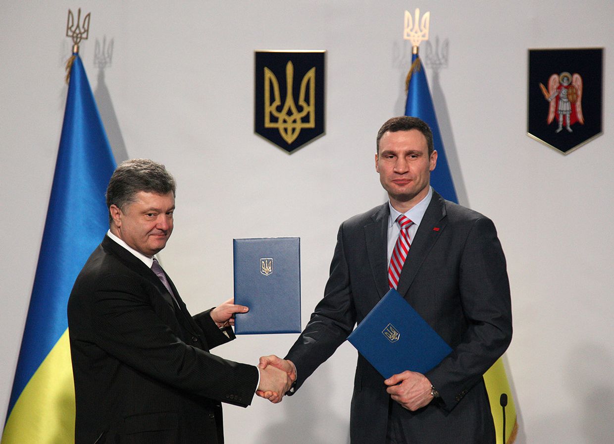 Петр Порошенко и Виталий Кличко