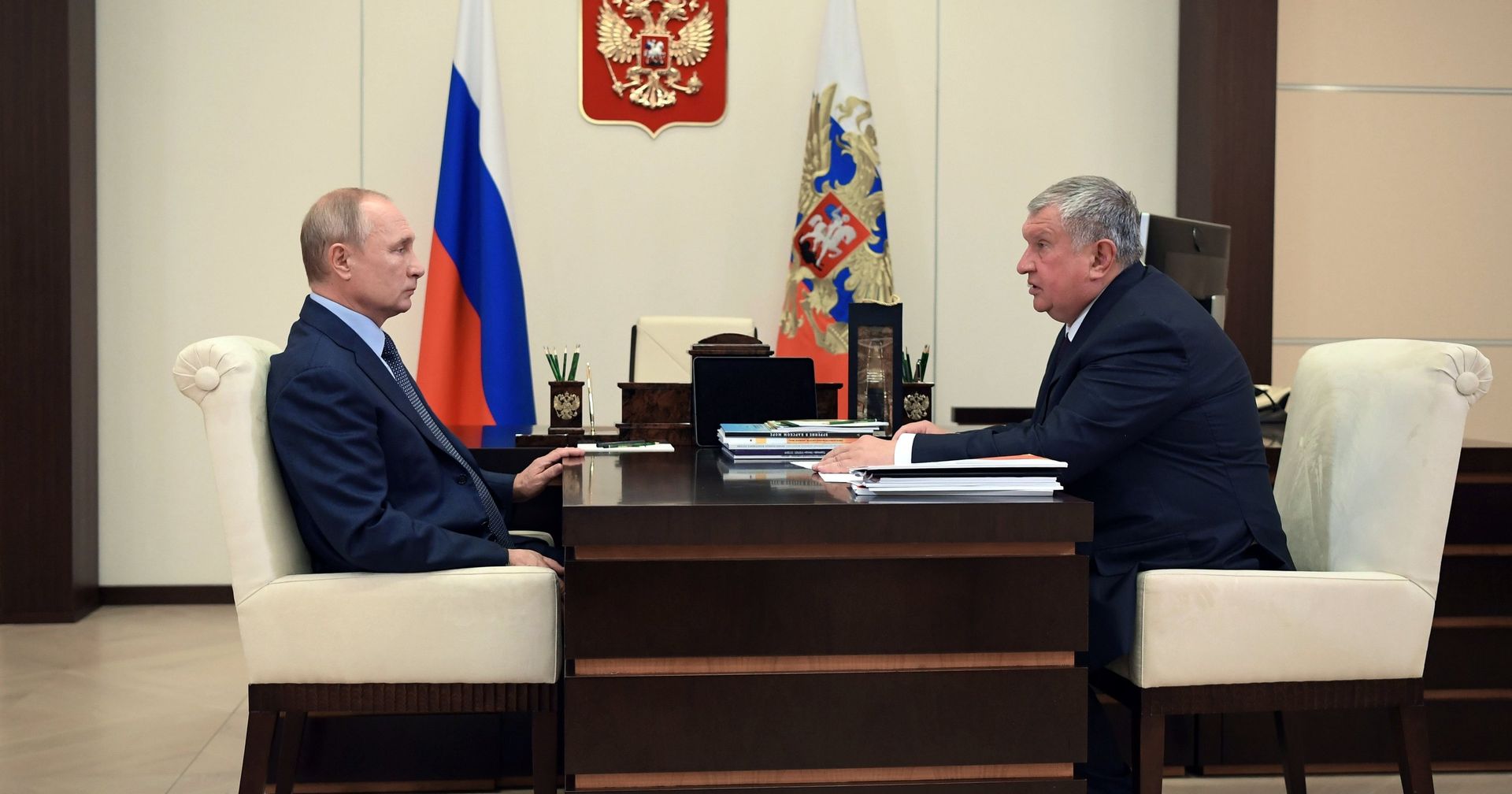 Рабочая встреча президента РФ В. Путина с главой компании Роснефть И. Сечиным - ИноСМИ, 1920, 27.11.2020