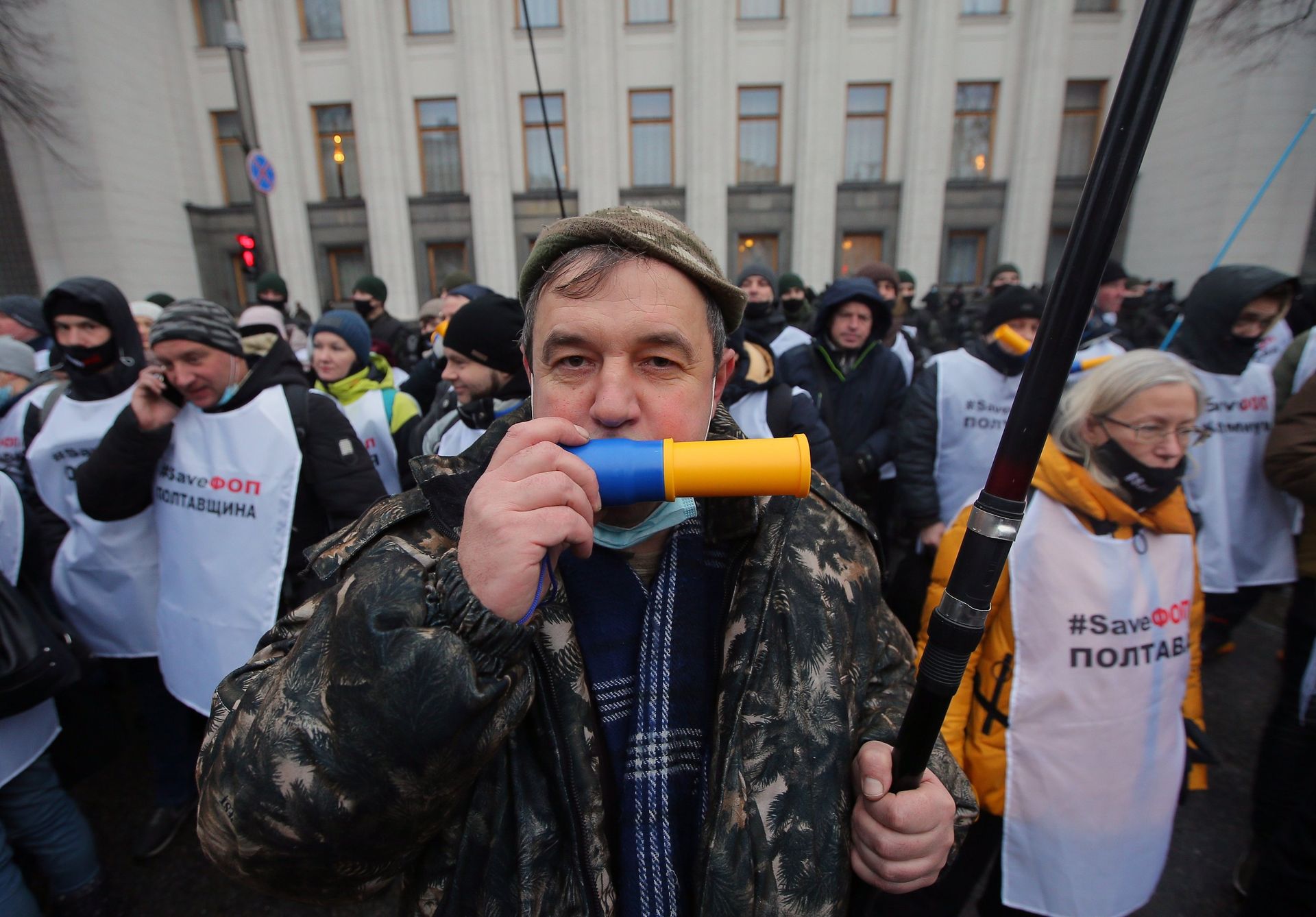 Акция против карантинных мер на Украине - ИноСМИ, 1920, 11.01.2021