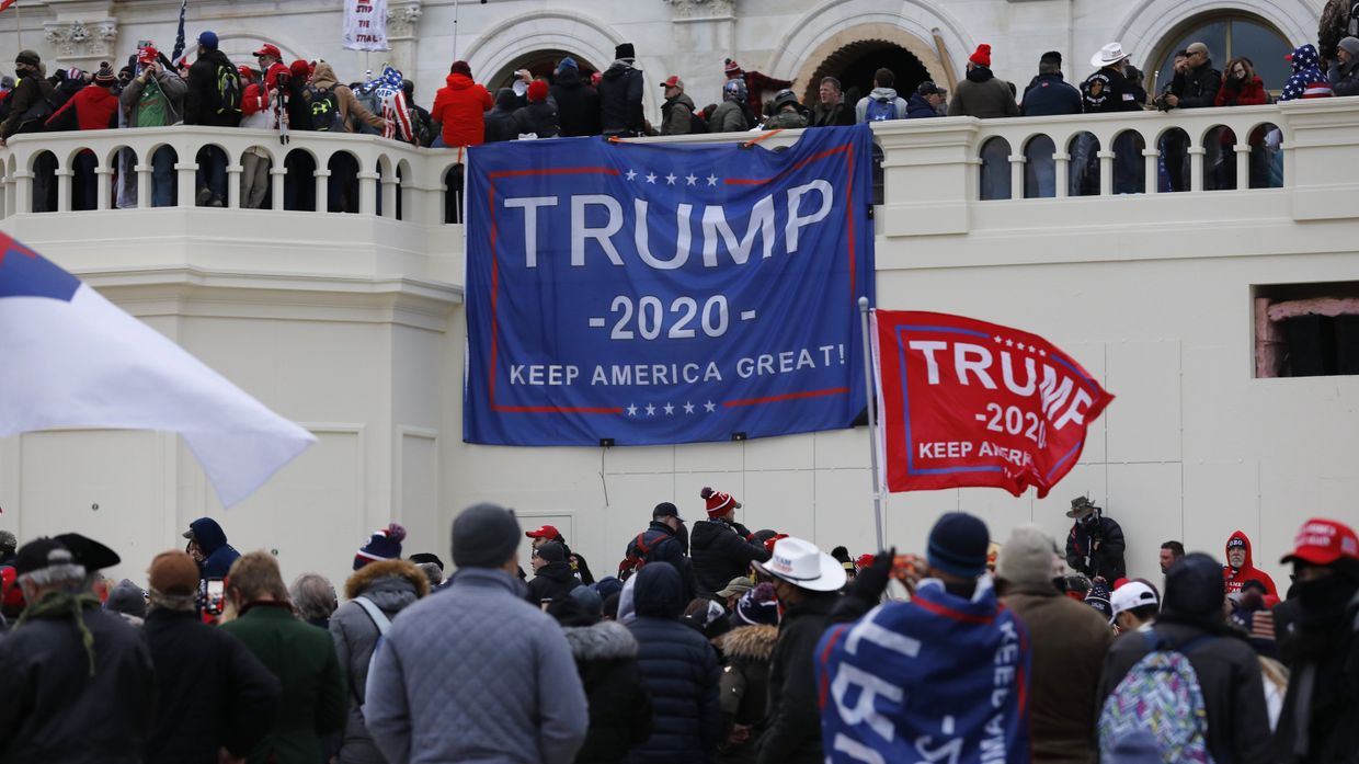 Акция протеста сторонников Д. Трампа в Вашингтоне