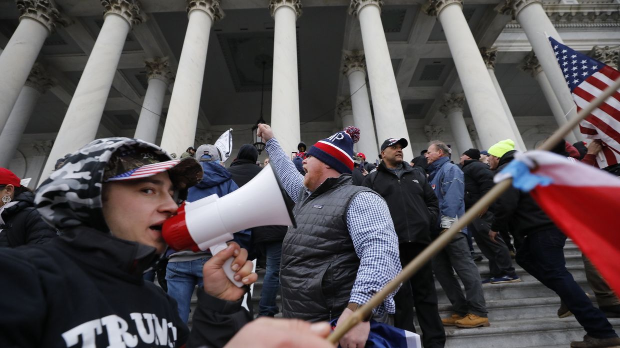Акция протеста сторонников Д. Трампа в Вашингтоне