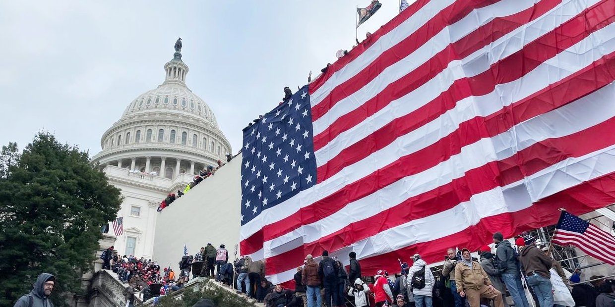 Акция протеста сторонников Д. Трампа в Вашингтоне