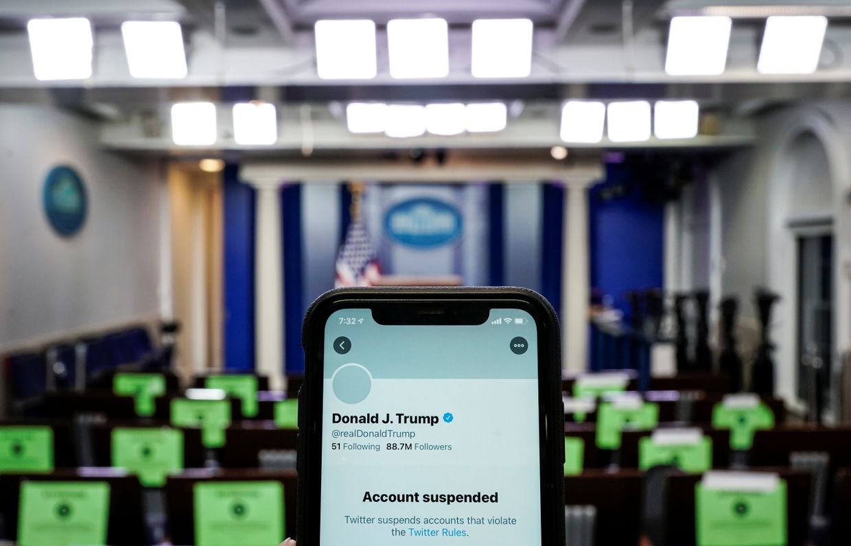 Заблокированный аккаунт Дональда Трампа в Твиттере