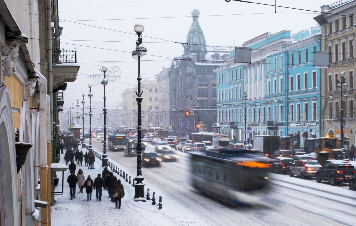 Снегопад в Санкт-Петербурге
