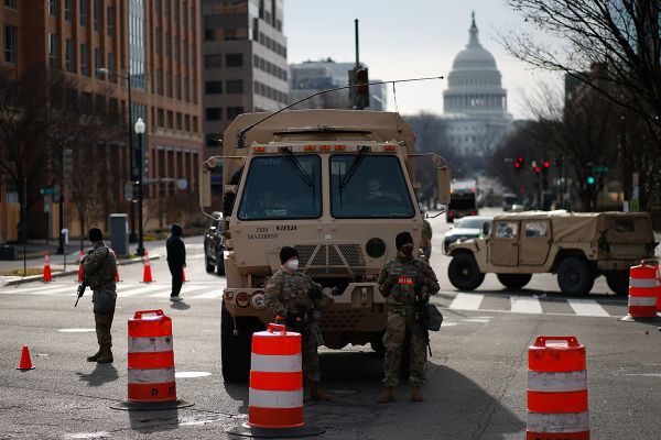 Солдаты Национальной гвардии США в Вашингтоне