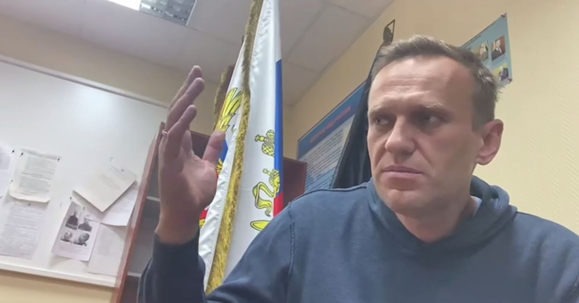 Алексей Навальный в полицейском участке в подмосковных Химках Алексей Навальный в полицейском участке в подмосковных Химках - ИноСМИ, 1920, 20.01.2021
