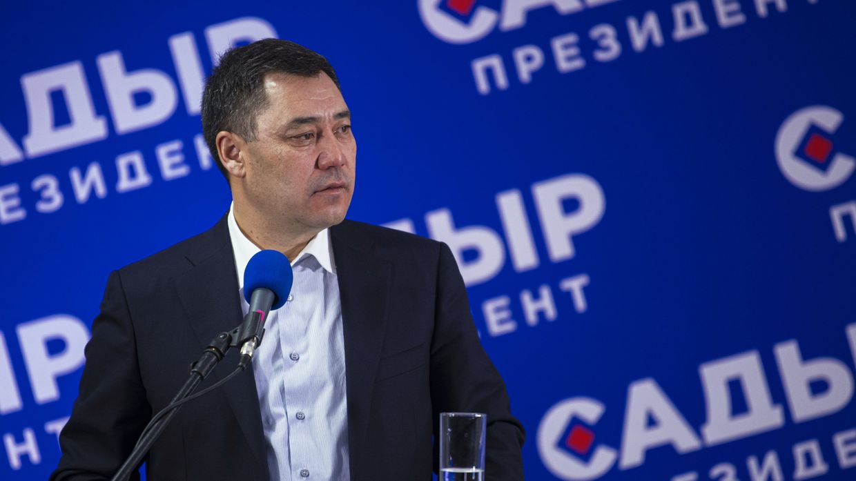 Пресс-конференция С. Жапарова по итогам выборов в Киргизии