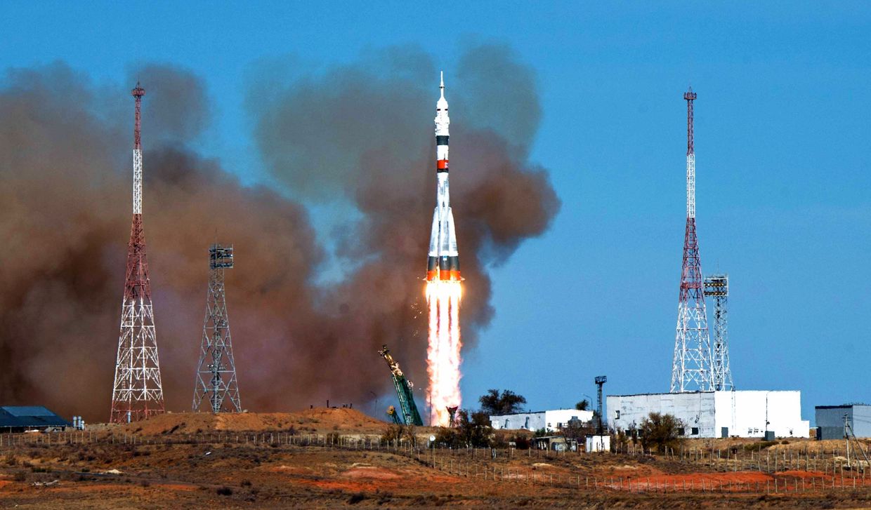 Запуск РН Союз-2-1а с кораблем Союз МС-17 с космодрома Байконур