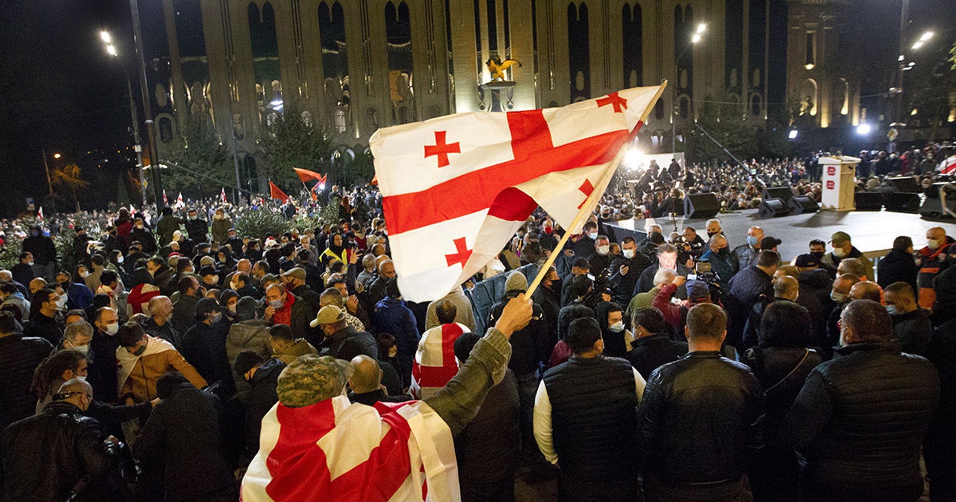 Акция протеста в Тбилиси, Грузия Акция протеста в Тбилиси, Грузия - ИноСМИ, 1920, 17.02.2021