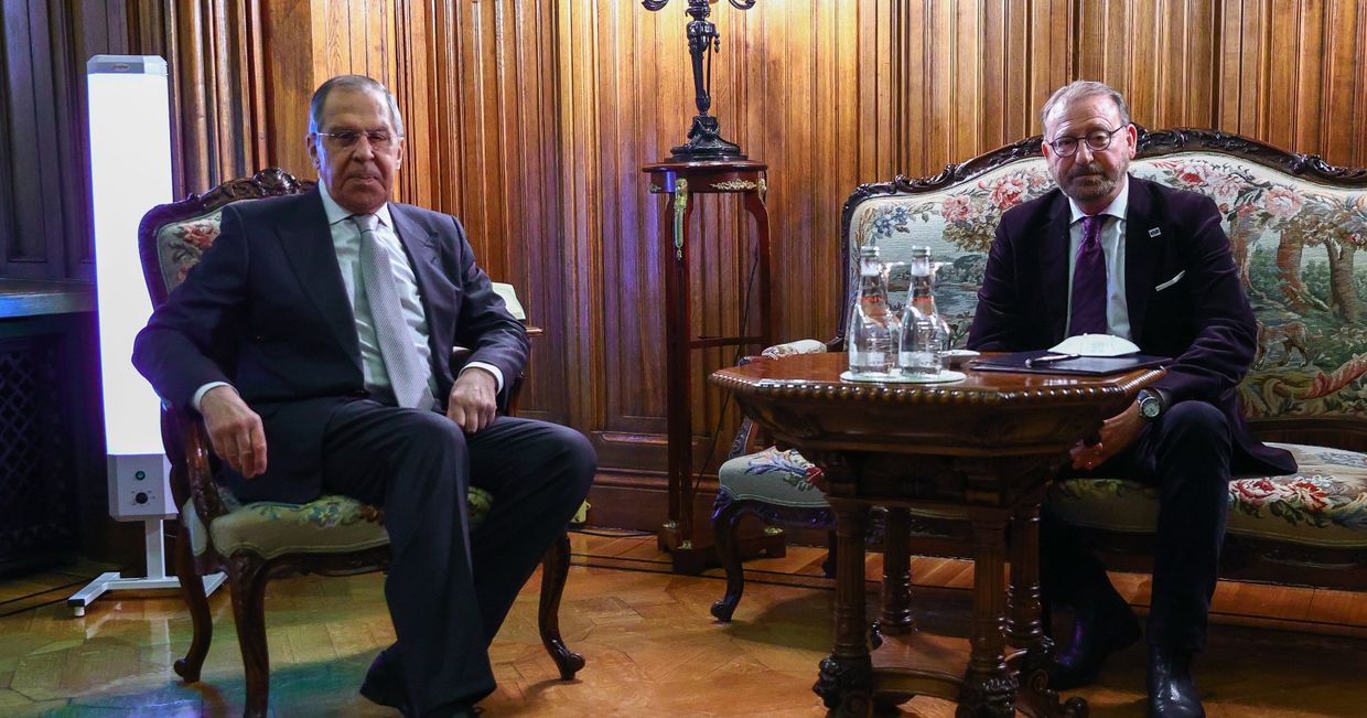 Встреча главы МИД РФ С. Лаврова с председателем ПАСЕ Х. Дамсом