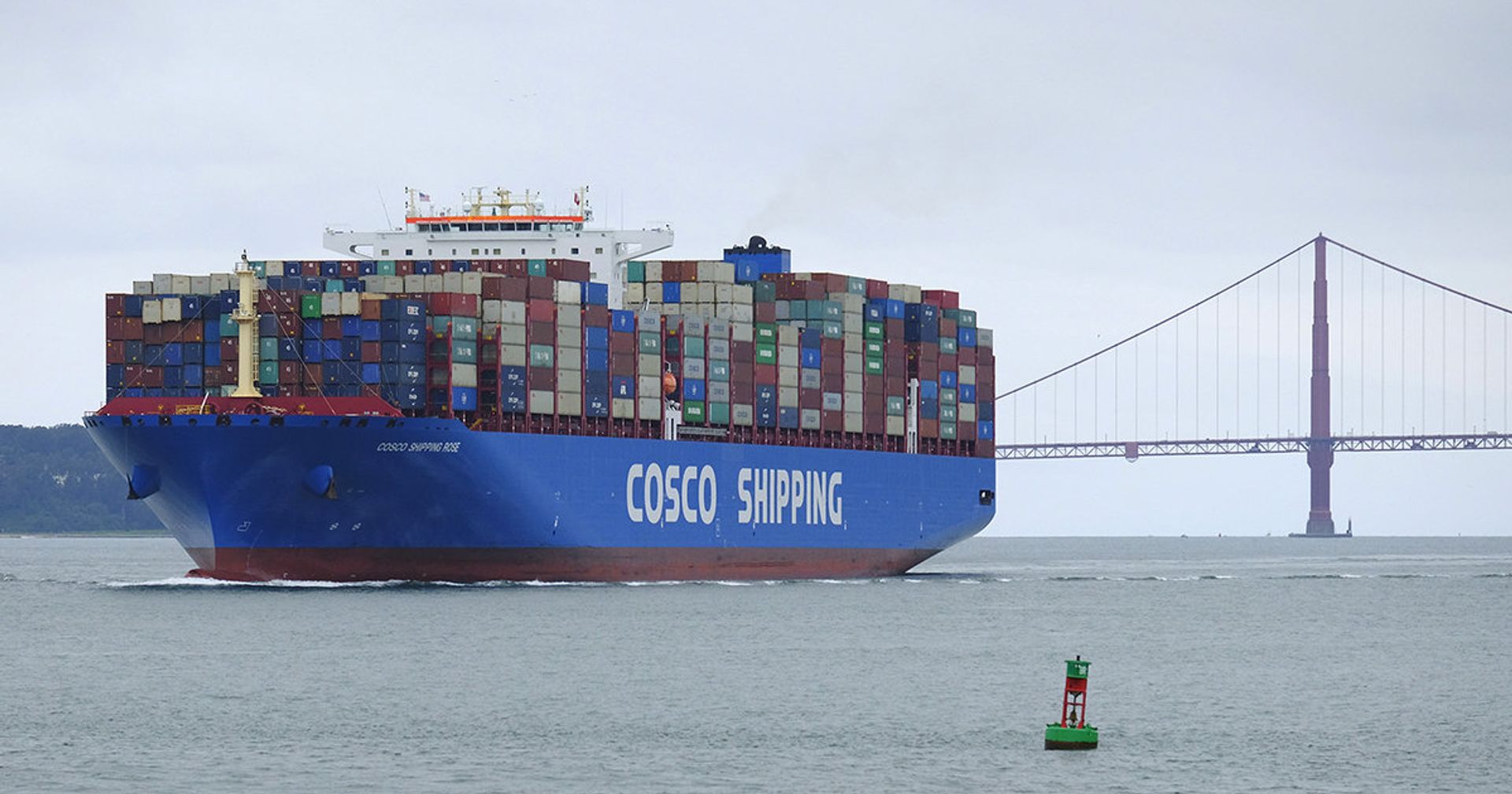 Контейнеровоз Cosco Shipping в Сан-Франциско Контейнеровоз Cosco Shipping в Сан-Франциско - ИноСМИ, 1920, 02.04.2021
