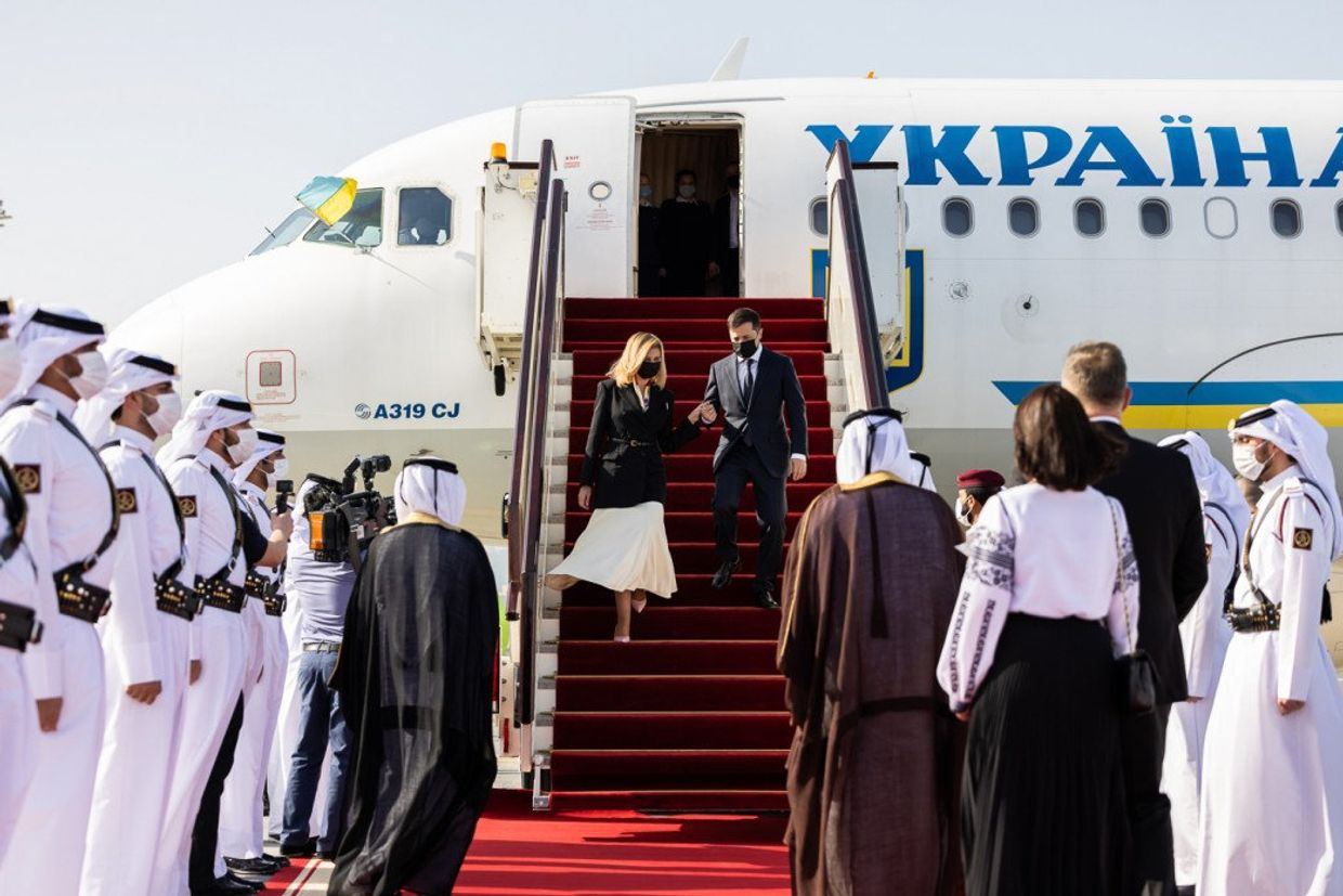 Официальный визит президента Украины Владимира Зеленского в Катар