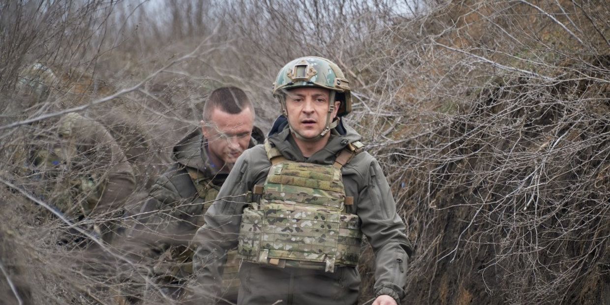 Рабочая поездка президента Украины Владимира Зеленского в Донбасс
