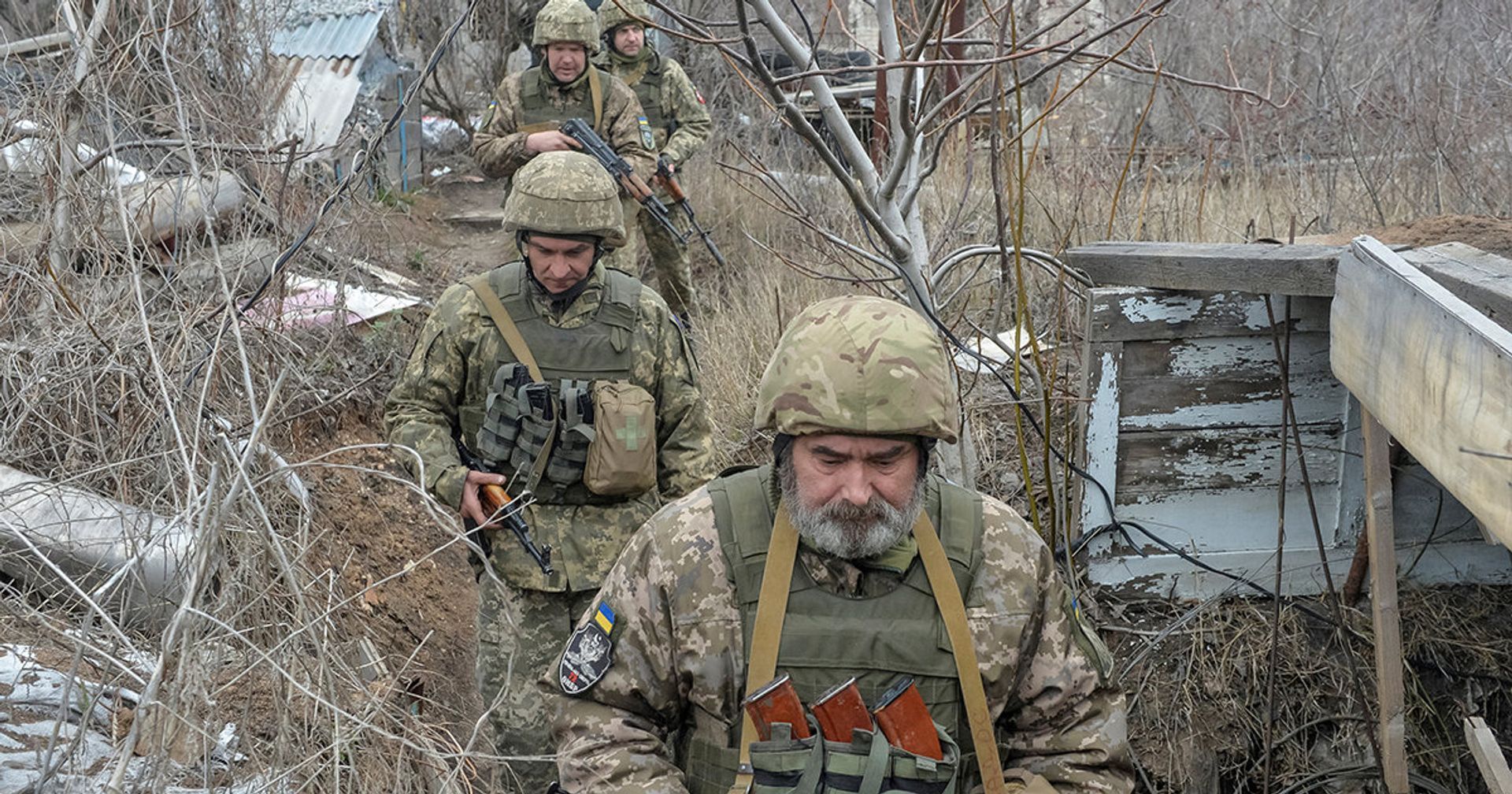 Украинские военные на линии разграничения между ДНР и Украиной Украинские военные на линии разграничения между ДНР и Украиной - ИноСМИ, 1920, 23.04.2021