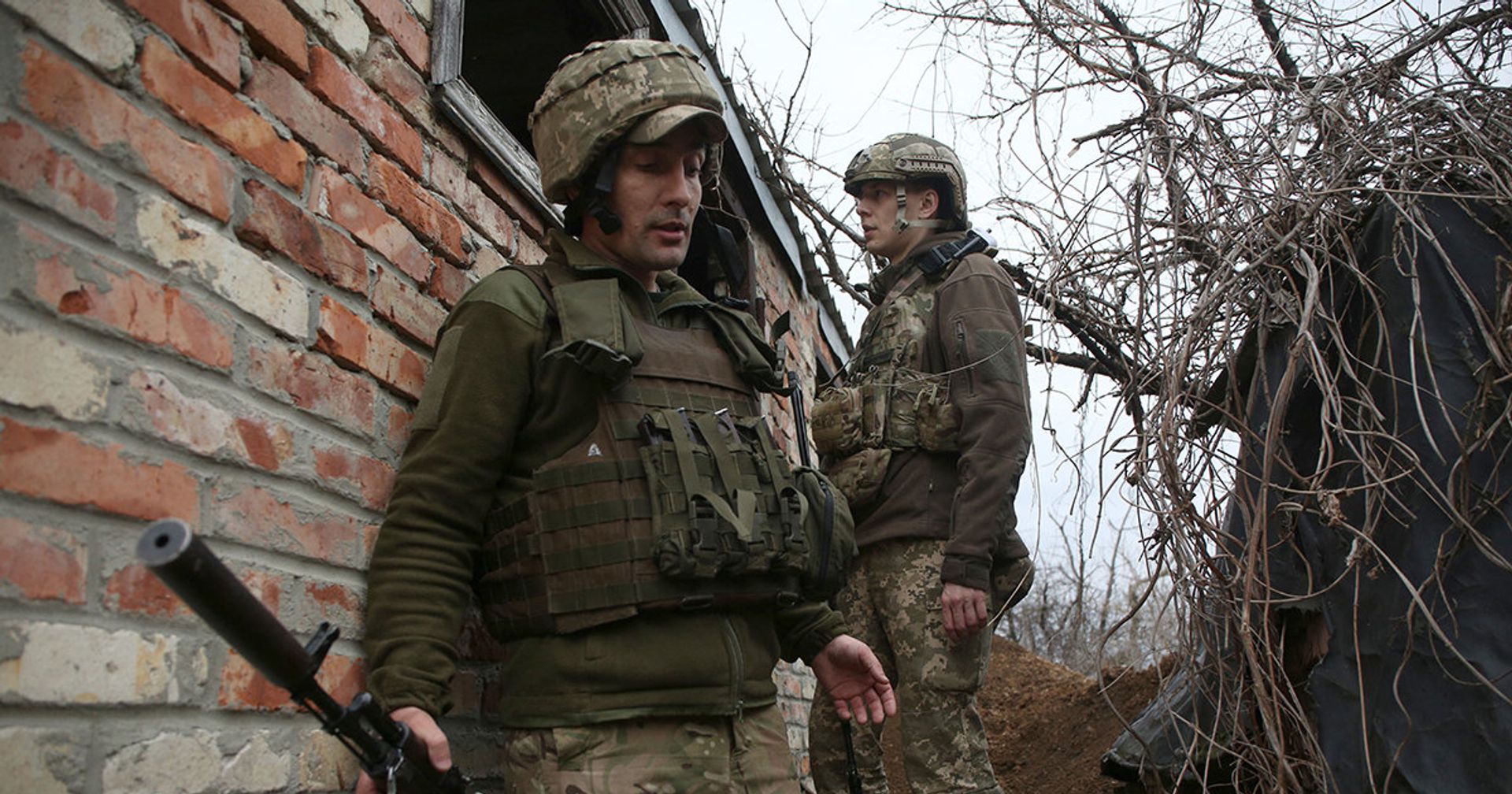 Украинские военные на линии разграничения между ДНР и Украиной - ИноСМИ, 1920, 13.04.2021