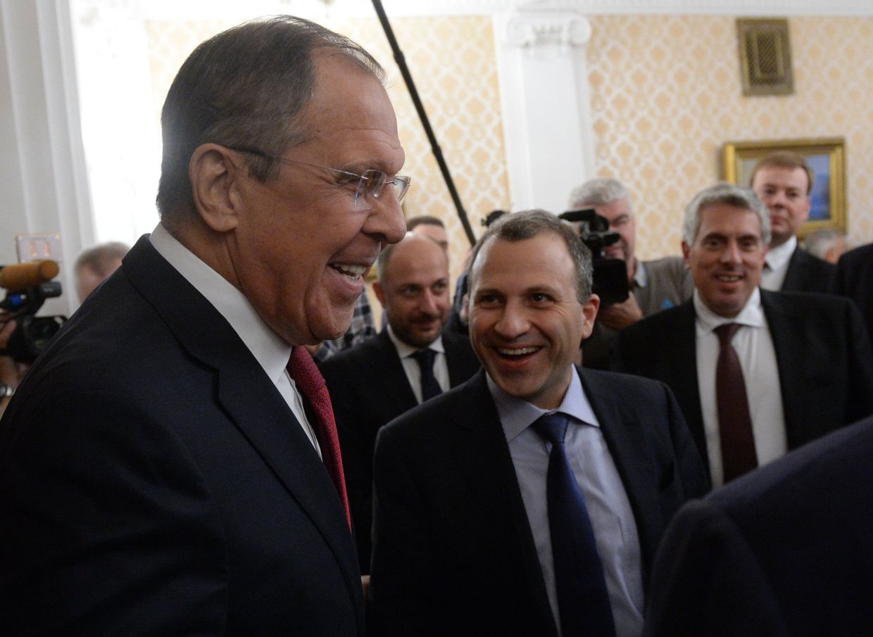 Встреча глав МИД РФ и Ливана Сергея Лаврова и Джебрана Басилема