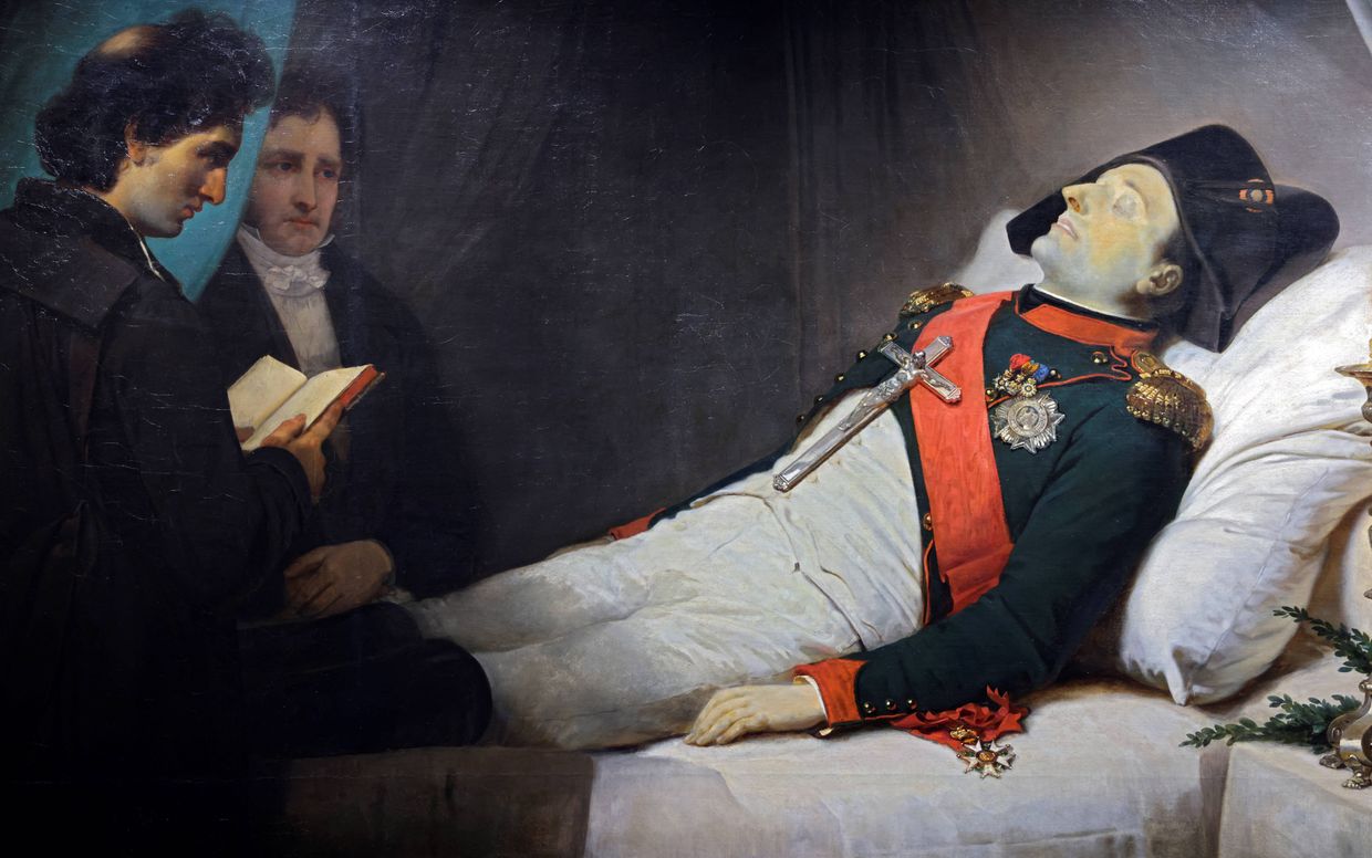 1843. Картина художника Жана-Батиста Мозеса изображает Наполеона на смертном одре