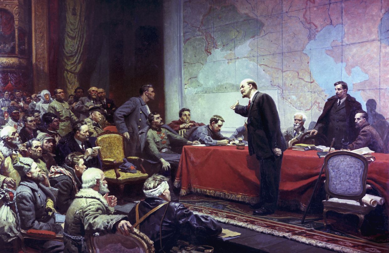 Картина В.И. Ленин у карты ГОЭЛРО. VIII Всероссийский съезд Советов (декабрь 1920 года)