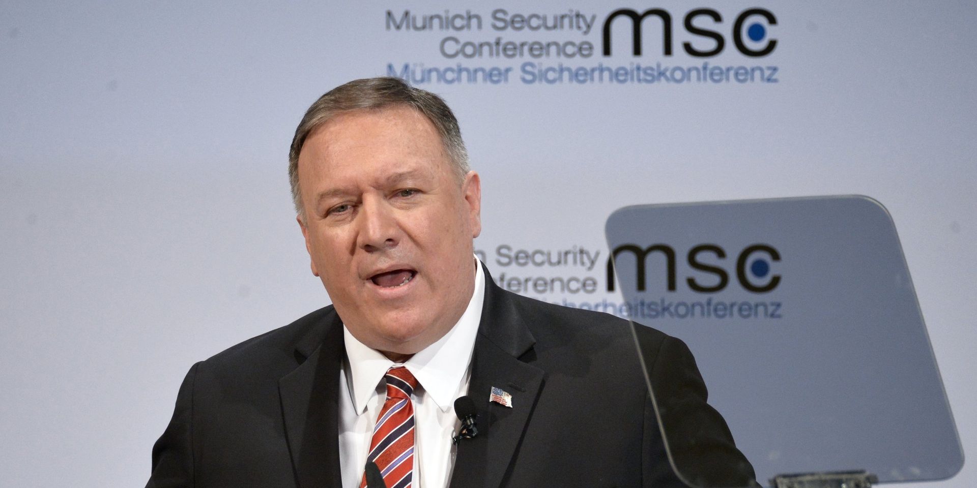 Госсекретарь США Майк Помпео выступает на Мюнхенской конференции по безопасности в 2020 году Госсекретарь США Майк Помпео выступает на Мюнхенской конференции по безопасности в 2020 году - ИноСМИ, 1920, 16.06.2021