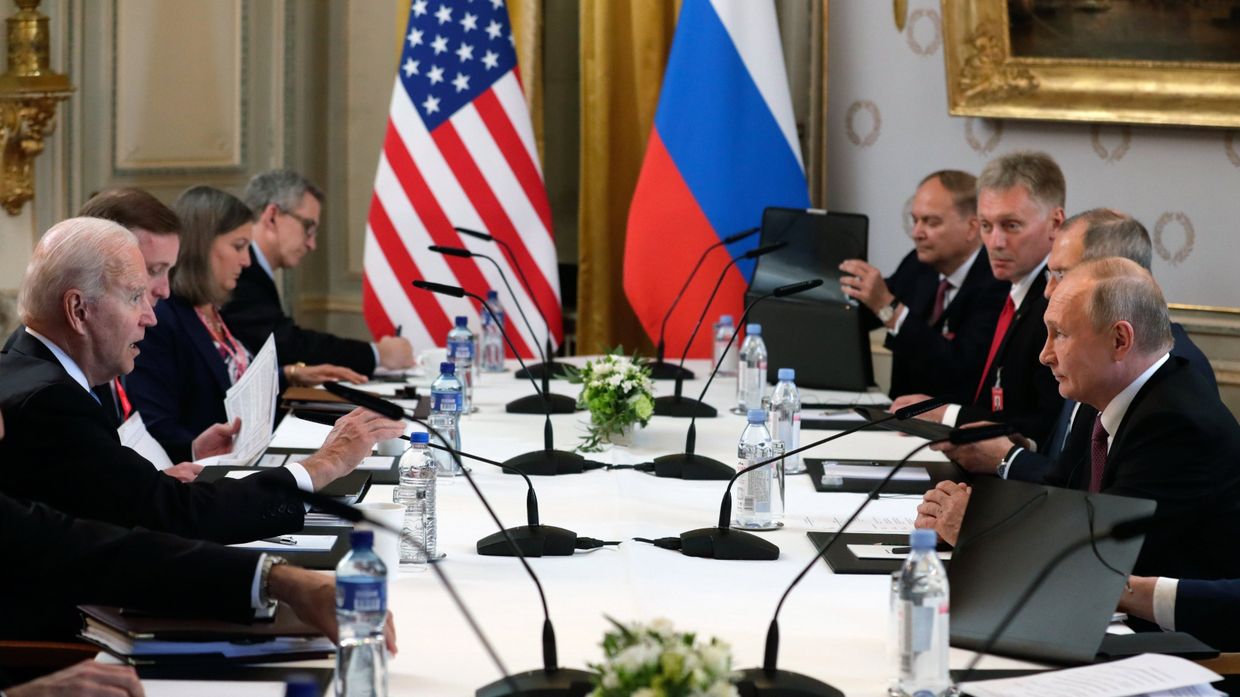 Встреча президентов России и США Владимира Путина и Джо Байдена в Женеве 16 июня 2021 года