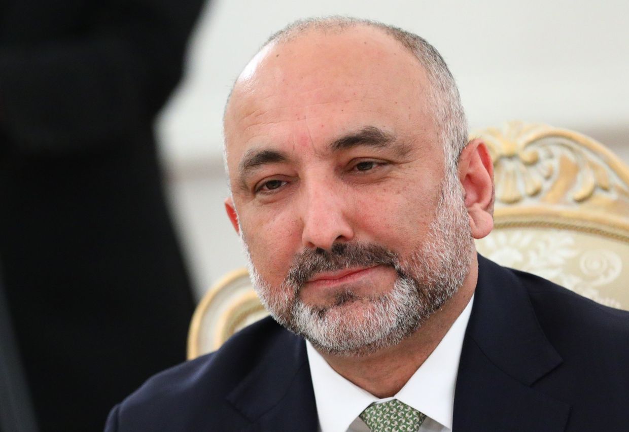 Встреча глав МИД РФ и Афганистана С. Лаврова и Х. Атмара