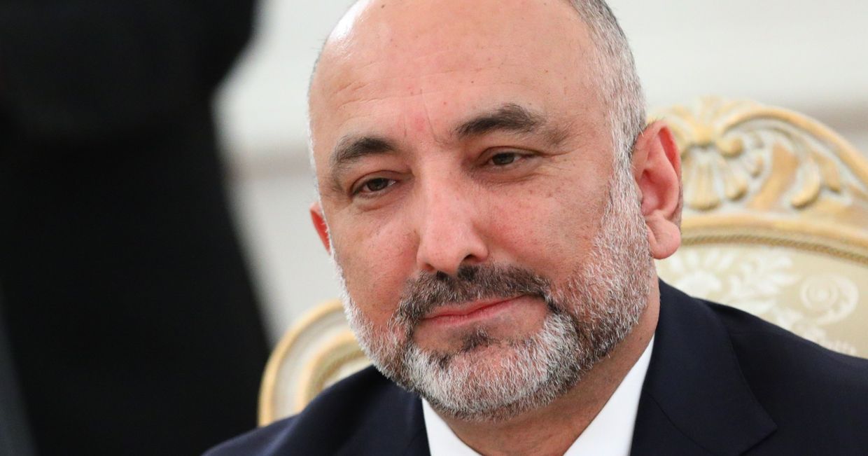 Встреча глав МИД РФ и Афганистана С. Лаврова и Х. Атмара