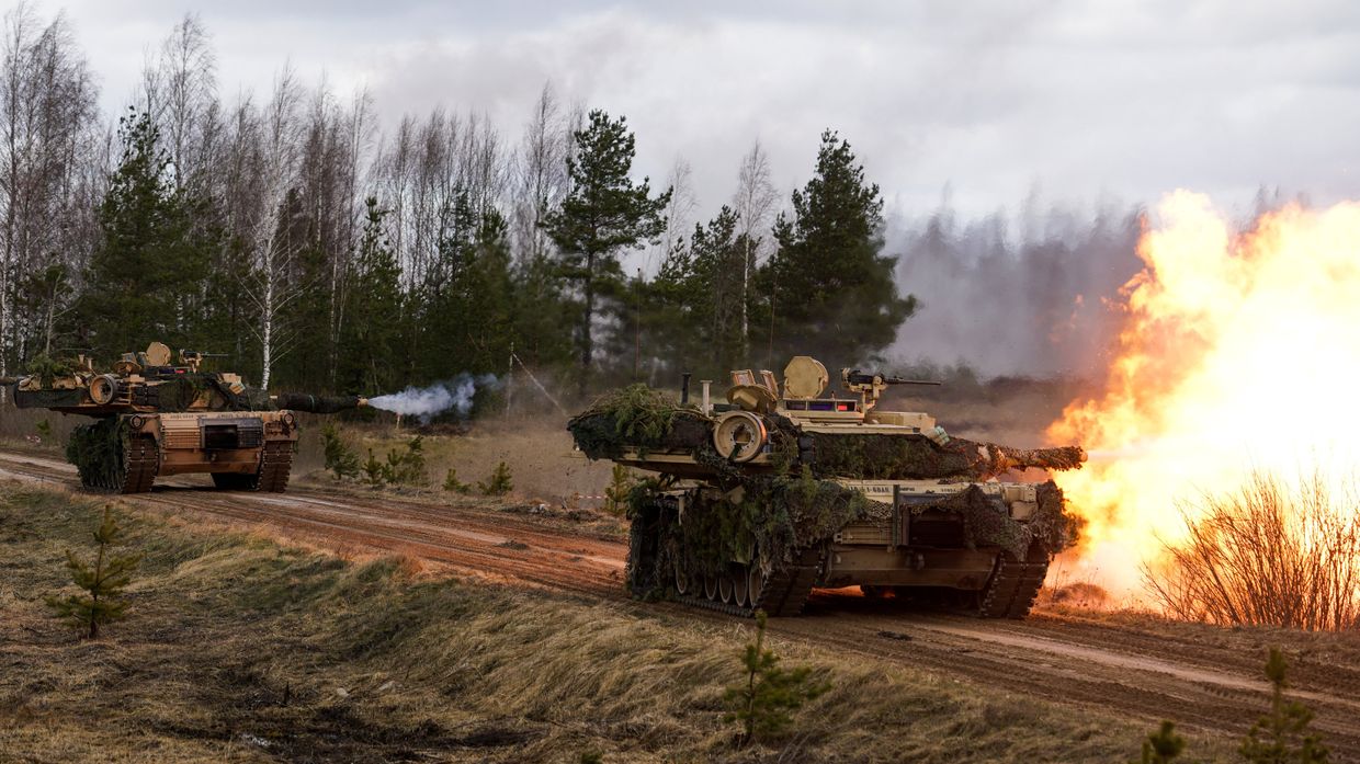 Танки M1 Abrams на международных военных учениях Summer Shield XIV в Латвии