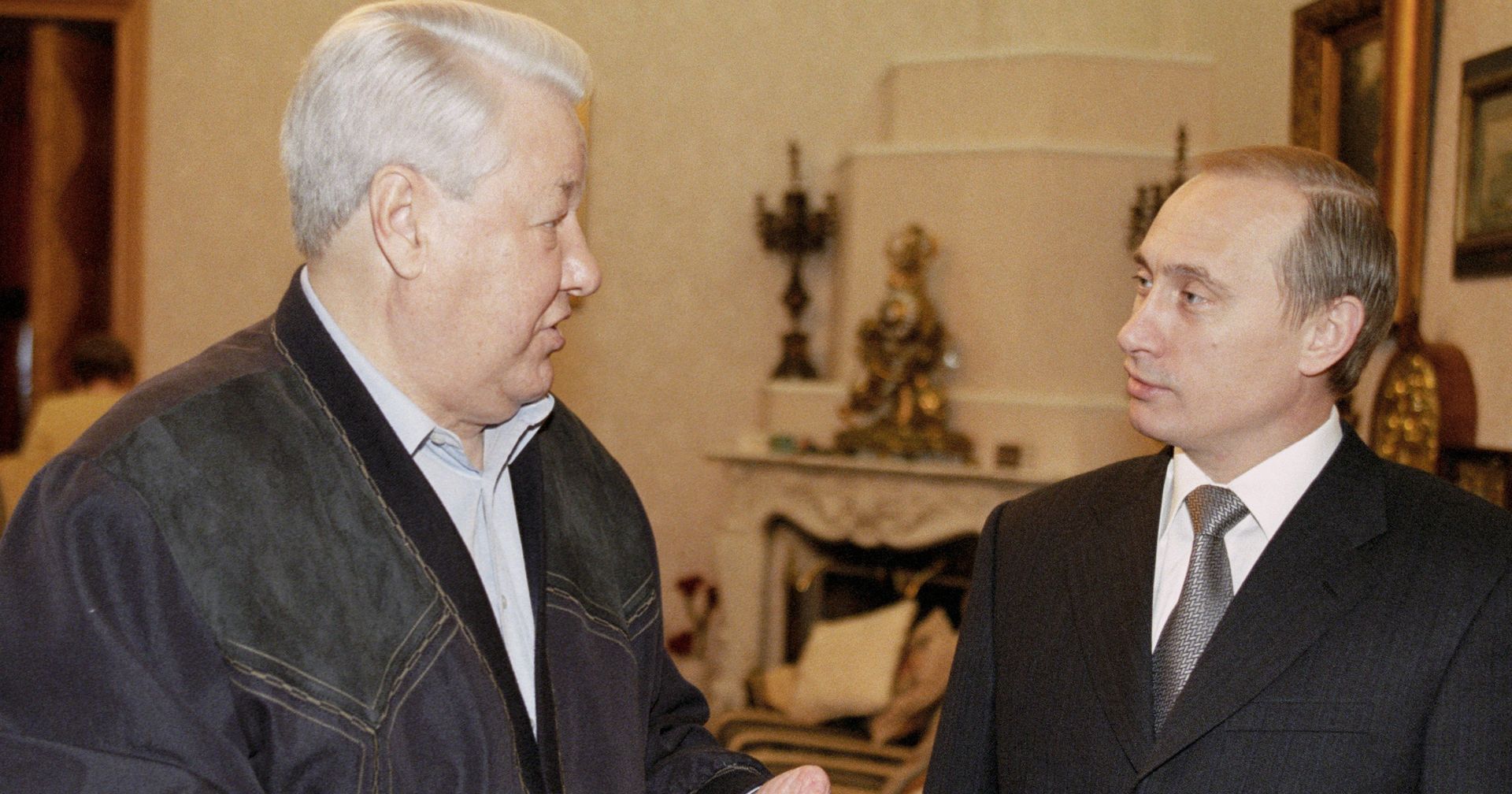 И.О. Президента РФ Владимир Путин поздравляет первого Президента России Бориса Ельцина с днем Рождения. - ИноСМИ, 1920, 21.07.2021